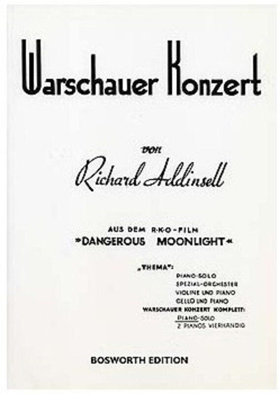 Addinsell - Warsaw Concerto for Piano Solo, Arranged by Henry Geehl, 16 Pages, Bosworth Publisher
