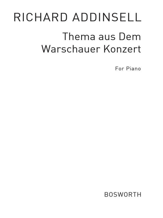 Addinsell Warsaw Concerto Theme Piano Sol Book