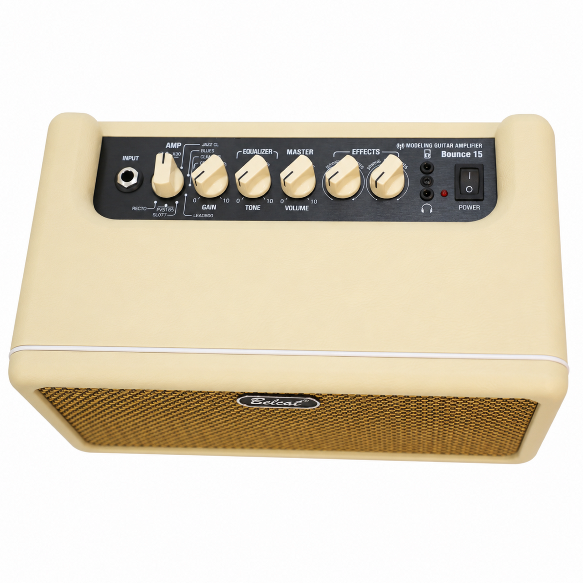 Belcat Bounce 15 Modelling Guitar Amp - Vintage Cream — view 2