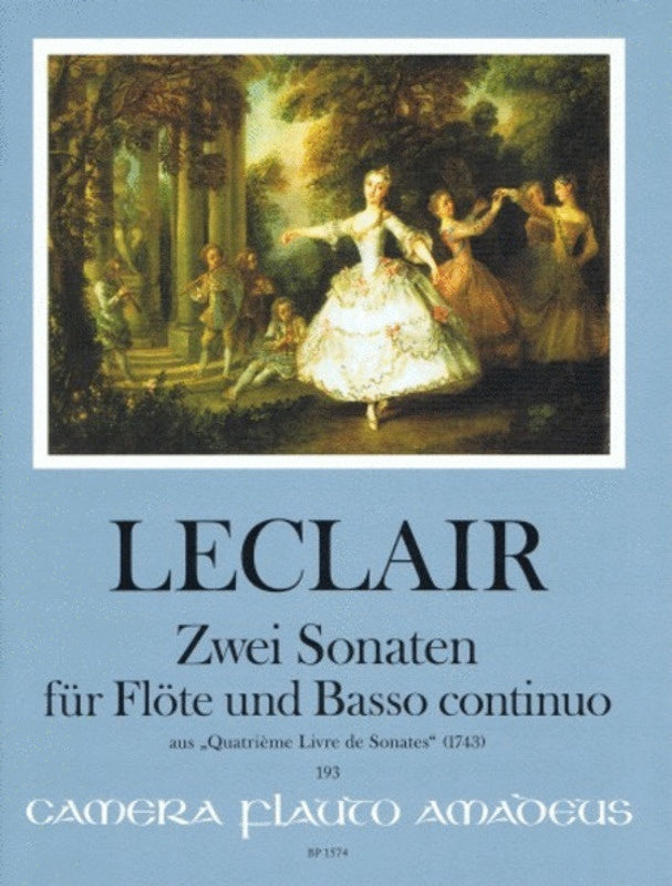 Sonatas Op 4/2 Op 4/7 Flute/Basso Continuo Book