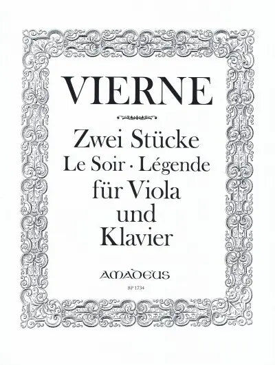 Vierne 2 Pieces Op 5 for Viola and Piano Sheet Music