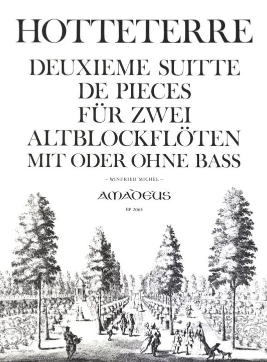 Hotteterre - Deuxieme Suite Op 6 For 2 Treble Recorders (Amadeus)