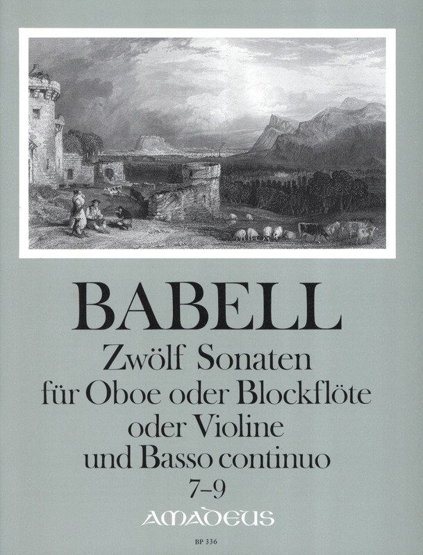 Babell - 12 Sonatas Vol 3 (Nos 7-9) for Oboe/Basso Continuo
