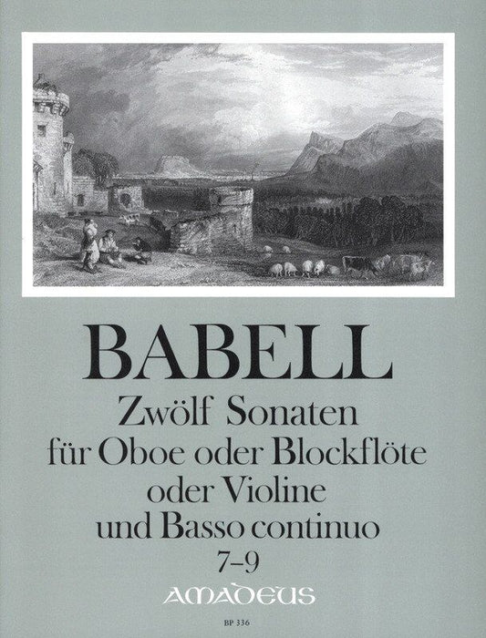 Babell - 12 Sonatas Vol 3 (Nos 7-9) for Oboe/Basso Continuo