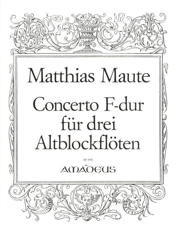 Maute - Concerto F Major for 3 Treble Recorders, Recorder Trio, Amadeus, 1 Page