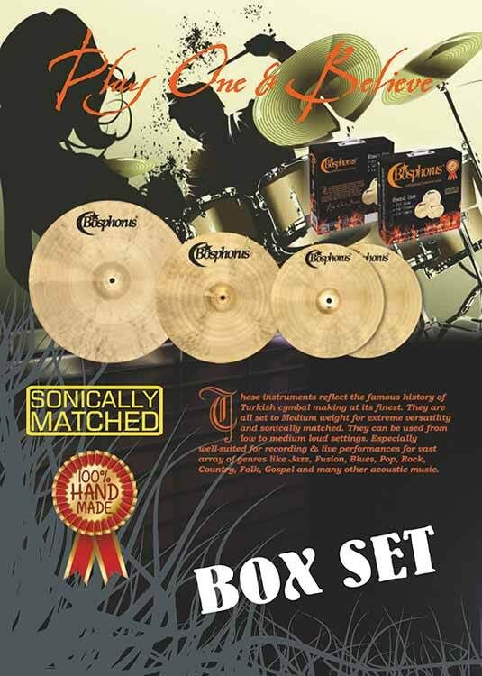 Bosphorus Basic Cymbal Box Set - 14" Hi-hats, 16" Crash, 20" Ride — view 6