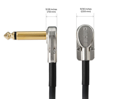 BOSS BPC-4-3 Slimline Patch Cable Pack - 3 Right-Angle 1/4" Pancake Cables, 4 in. Length, High-Quality Audio Performance — view 5