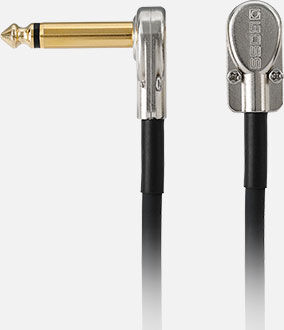 BOSS BPC-8 Slimline Patch Cable - 8" Right-Angle 1/4" Pancake Connectors for Space-Saving Audio Performance