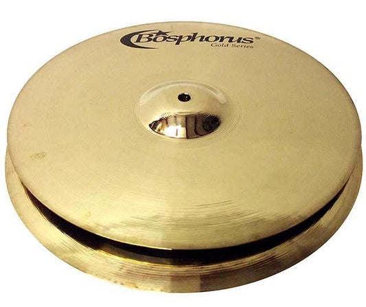 Bosphorus Gold Series 13" Bright Hi-Hats - Handmade Cymbals with Polished Finish