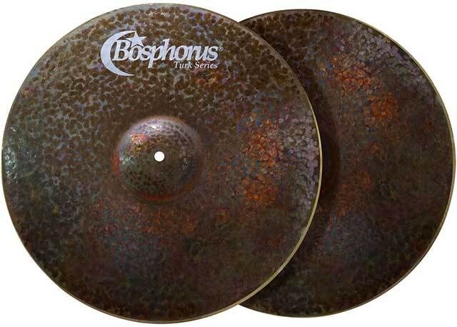 Bosphorus Turk Series 13" Crisp Hi-Hats, Hand Lathed, Unlathed for Stick Articulation, Dark Chick Sound, Earthy Quality, Visual Appeal