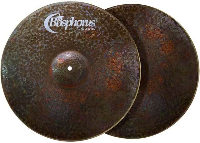 Bosphorus Turk Series 14" Dark Hi-Hats - Hand Lathed, Unlathed Both Sides, Excellent Stick Articulation, Earthy Quality Sound