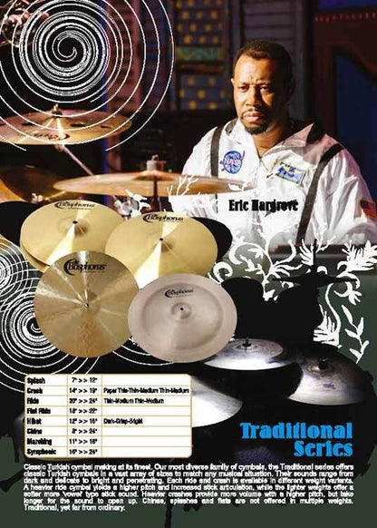 Bosphorus Traditional Series 16" Dark Crash Cymbal - Versatile Turkish Cymbal with Warm Sound and Dark Tone — view 2