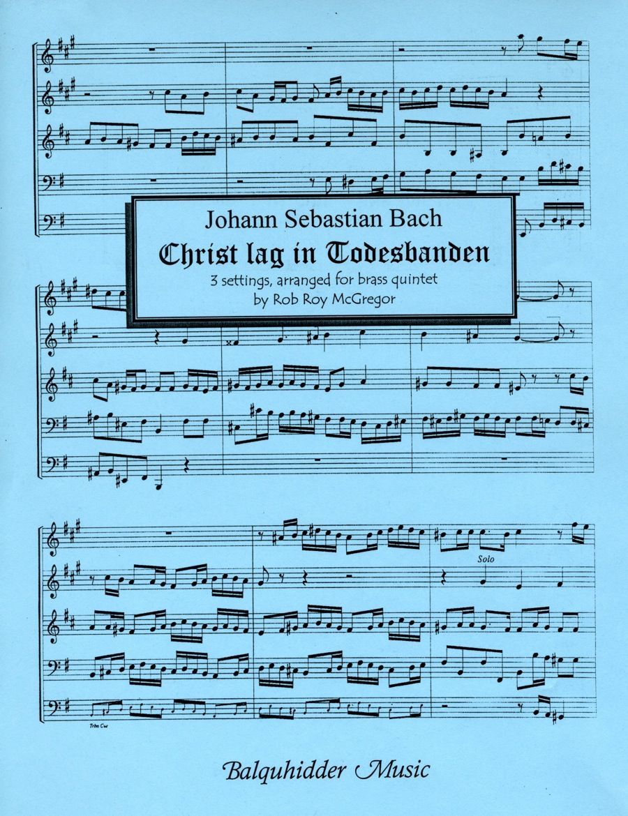 Bach J.S. Christ Lag In Todesbanden Brass Quintet Sheet Music - BQ20