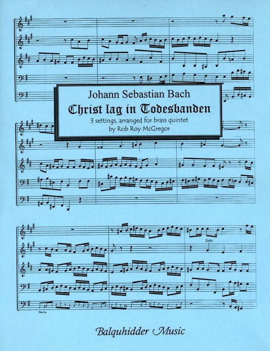 Bach J.S. Christ Lag In Todesbanden Brass Quintet Sheet Music - BQ20