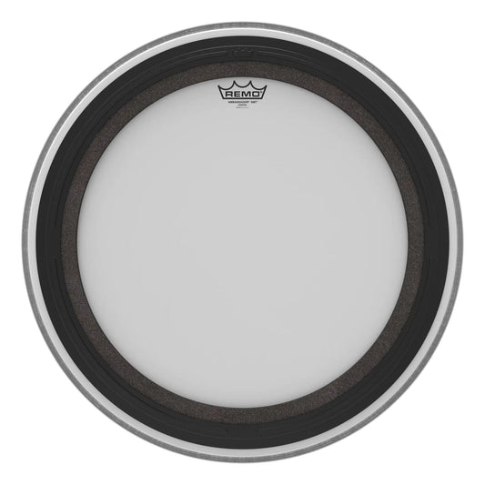 REMO White Coated Ambassador SMT Coated Bass Drum Head, 22"