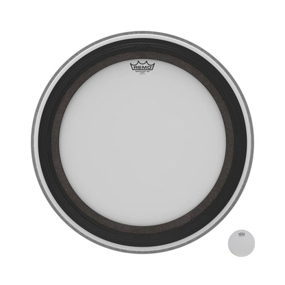 REMO White Coated Ambassador SMT Coated Bass Drum Head, 22" — view 3