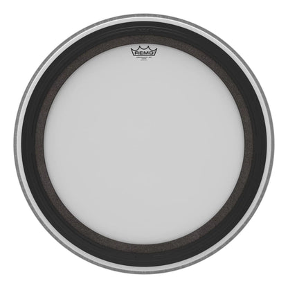 REMO White Coated Ambassador SMT Coated Bass Drum Head, 24"