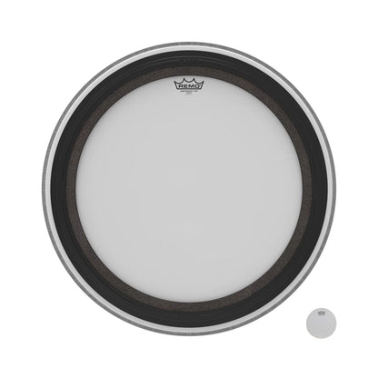 REMO White Coated Ambassador SMT Coated Bass Drum Head, 24" — view 3