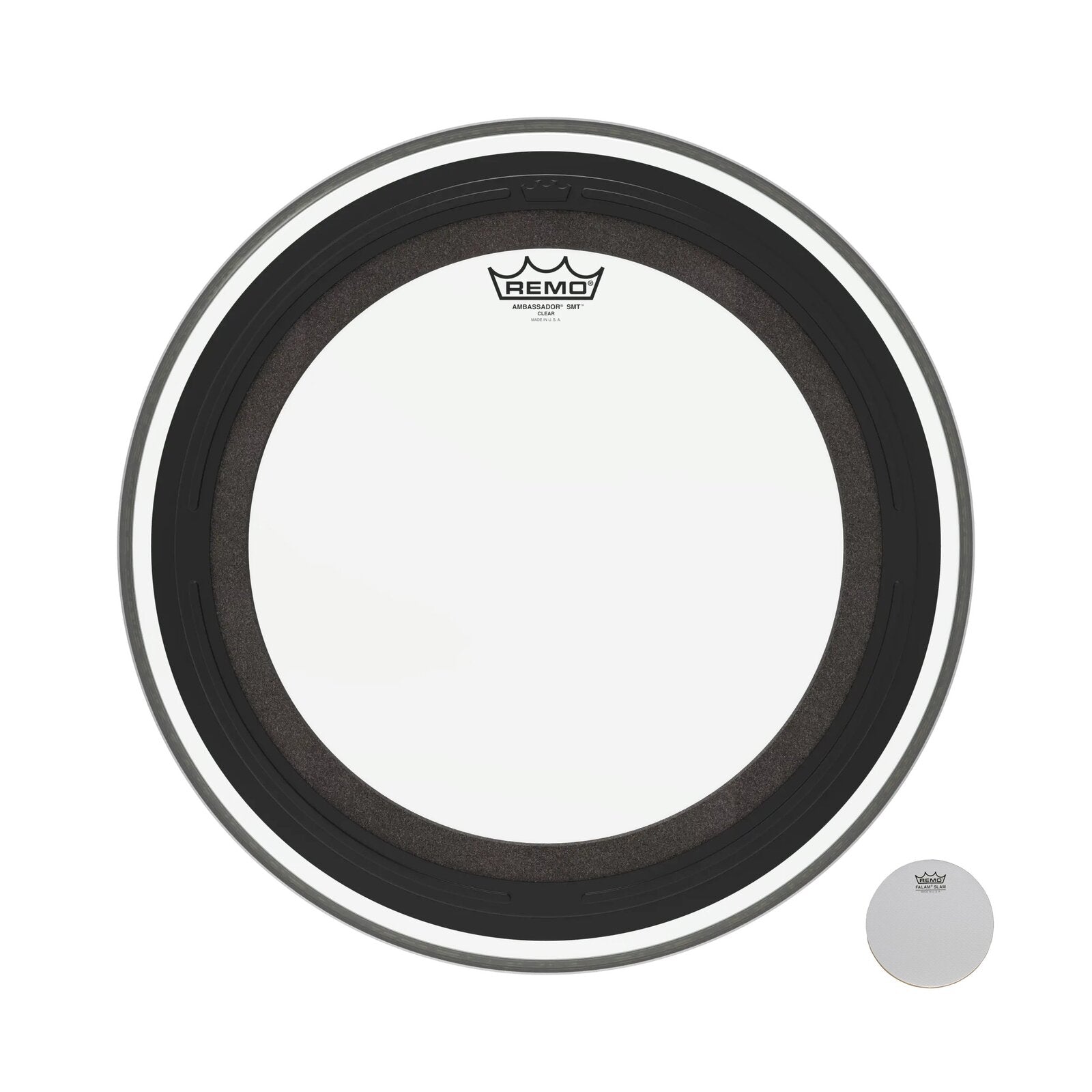 REMO Clear Ambassador SMT Clear Bass Drum Head, 18" — view 3