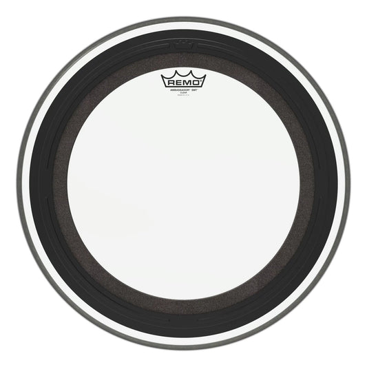 REMO Clear Ambassador SMT Clear Bass Drum Head, 18"