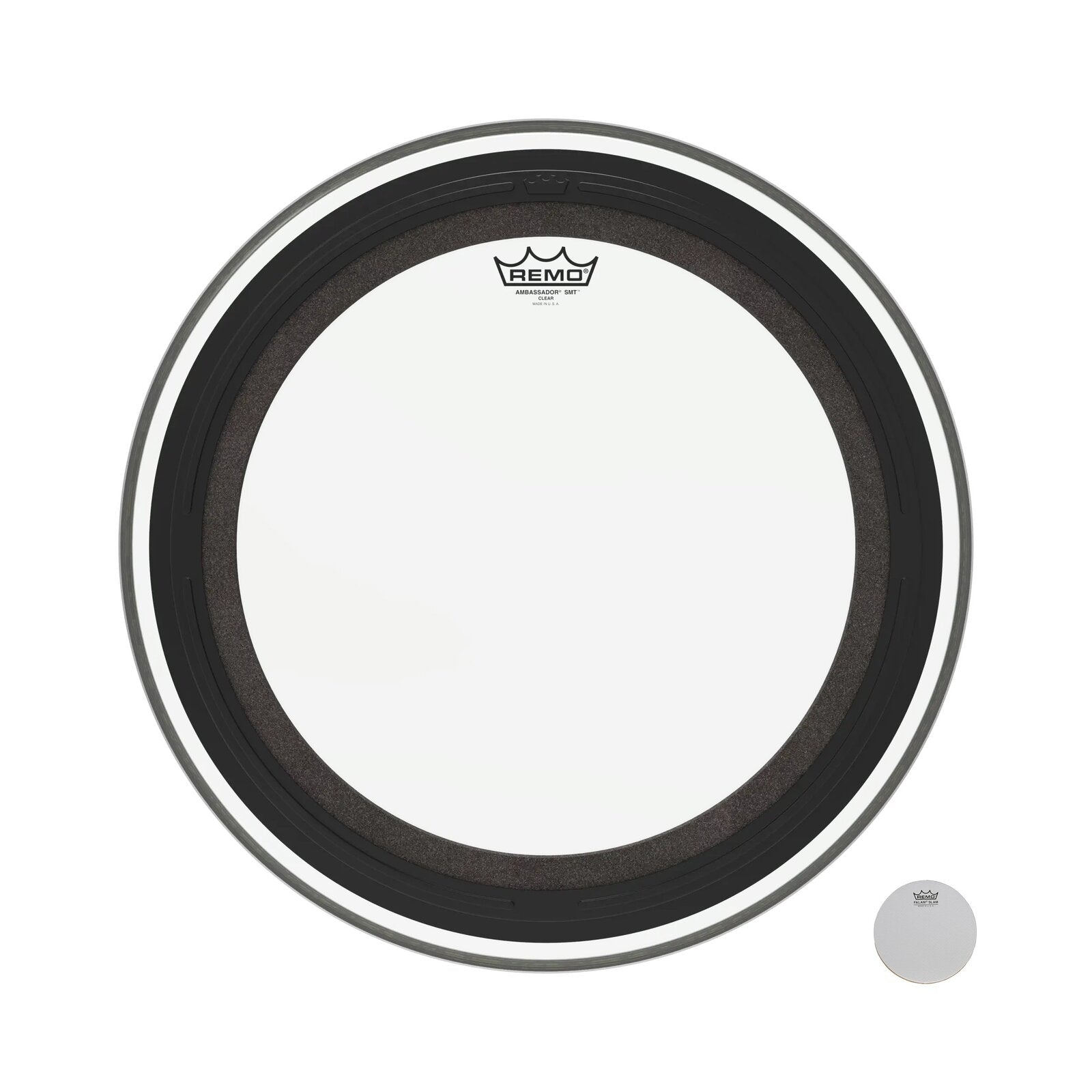 REMO Clear Ambassador SMT Clear Bass Drum Head, 22" — view 3
