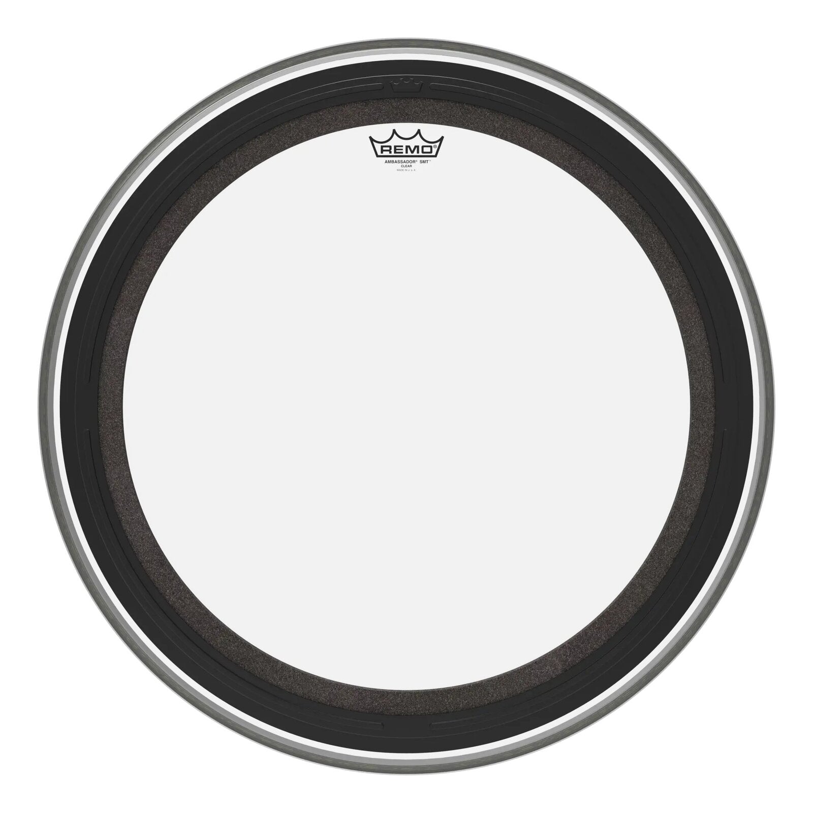 REMO Clear Ambassador SMT Clear Bass Drum Head, 24"
