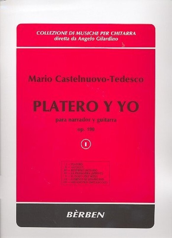 Platero Y Yo Op 190 Vol 1 For Narrator/Guitar Softcover Book (Classical Guitar)