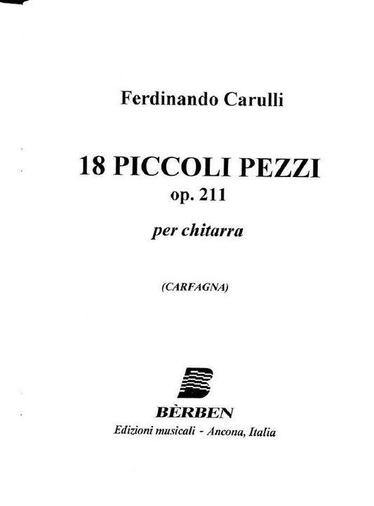 18 Piccoli Pezzi Op 211 Book