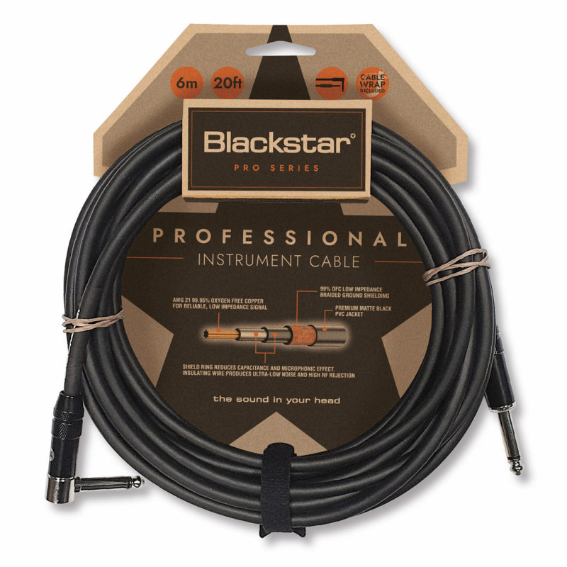 Blackstar Professional Instrument Cable 6M Straight/Angled