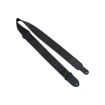 BOSS BSM-20-BB Monogram Guitar Strap - Black with Black Logo, 2" Wide, USA-Made Polyester, Iconic Repeating Design — view 5
