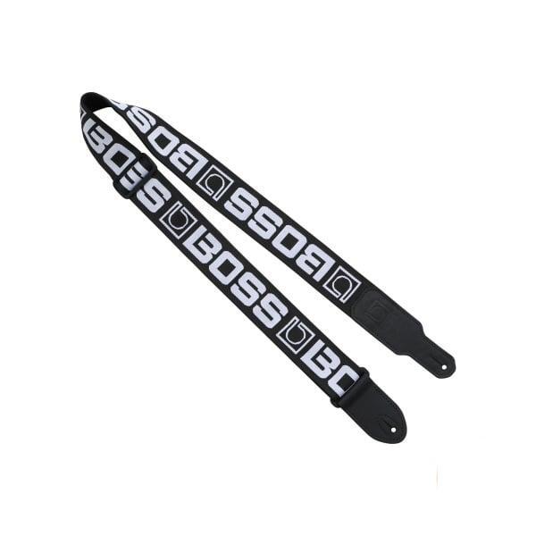 BOSS BSM-20-BW Monogram Guitar Strap - Black with White Logo, 2-Inch Wide, USA-Made, Iconic Design — view 5