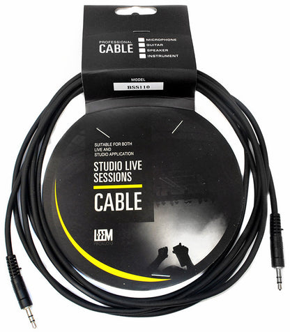 Leem 10ft 3.5mm Straight TRS Interconnect Cable