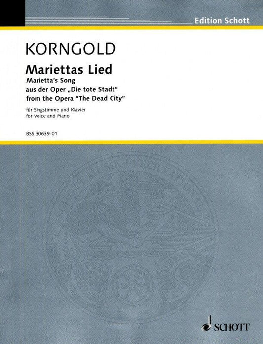KORNGOLD - Marietta's Lied for High Voice and Piano