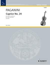 Paganini - Caprice No. 24 in A Minor for Violin/Piano, Arranged by Fritz Kreisler, 8 Pages, Schott Music