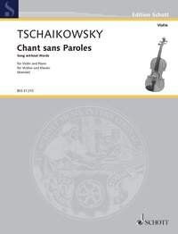Tchaikovsky - Chant Sans Paroles Op. 2/3 No. 11 for Violin and Piano
