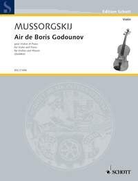 Mussorgsky Air de Boris Godounov No 21 for Violin and Piano