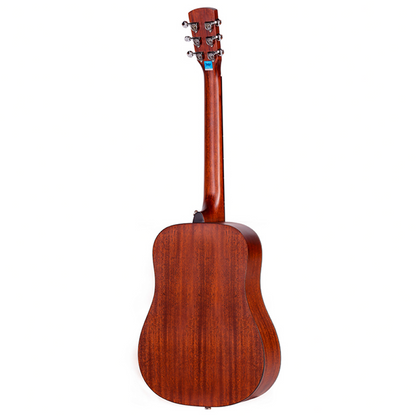 Saga BT10S Solid Top Small Body Travel Acoustic Guitar Natural 34" — view 2