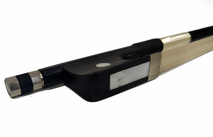 Carlo Giordano BV Series Fibreglass Cello Bow with Ebony Frog and Leather Grip — view 2