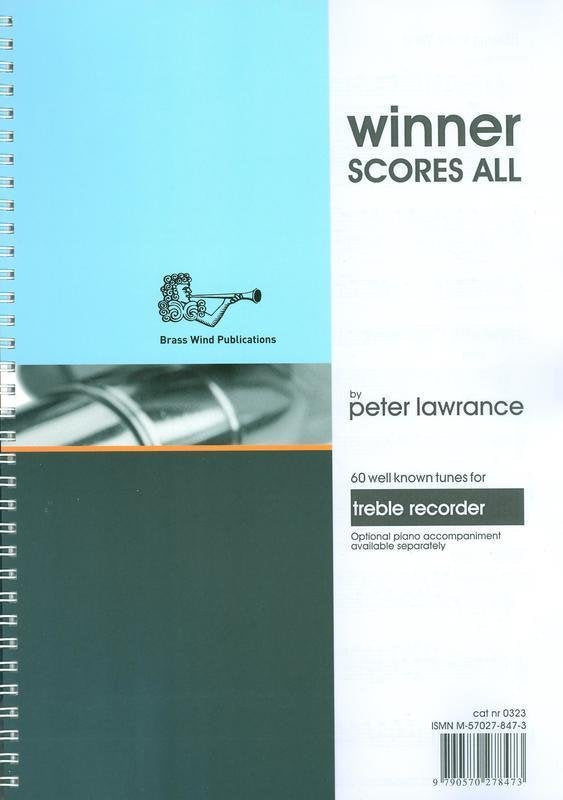 Winner Scores All for Treble Recorder — arr. Peter Lawrance (Brass Wind Publications)