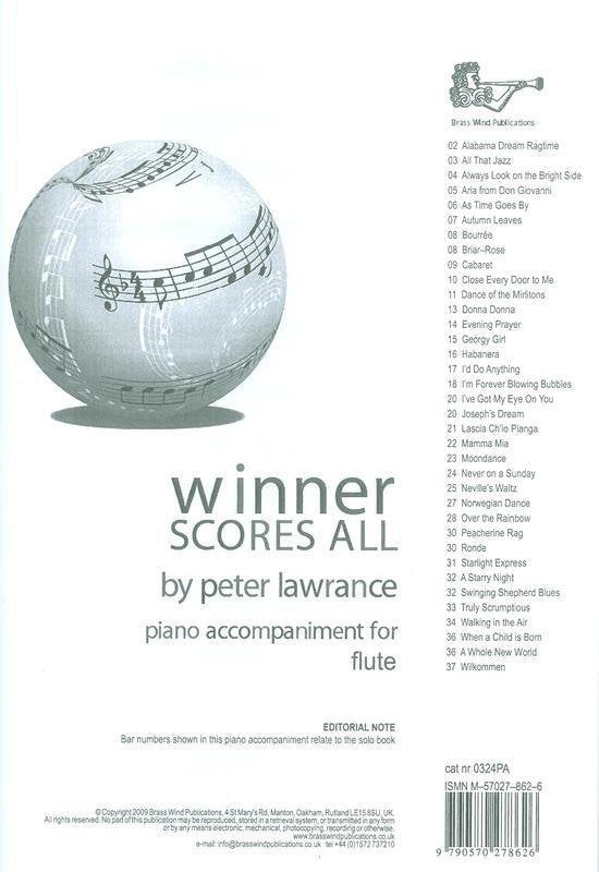 Winner Scores All for Flute — Piano Accompaniment, arr. Lawrance (Brass Wind Publications)