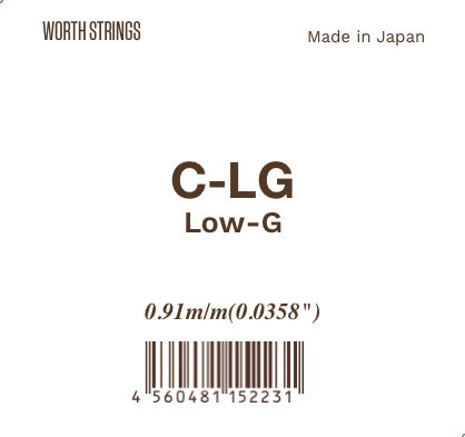Worth Creation Single Low G Ukulele String Clear Fluorocarbon Soprano-Tenor
