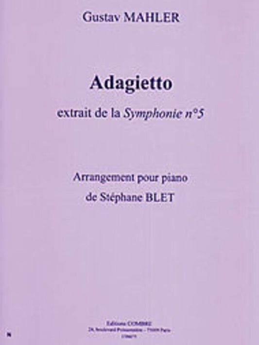 Adagietto From Symphony No 5 Piano (Softcover Book)