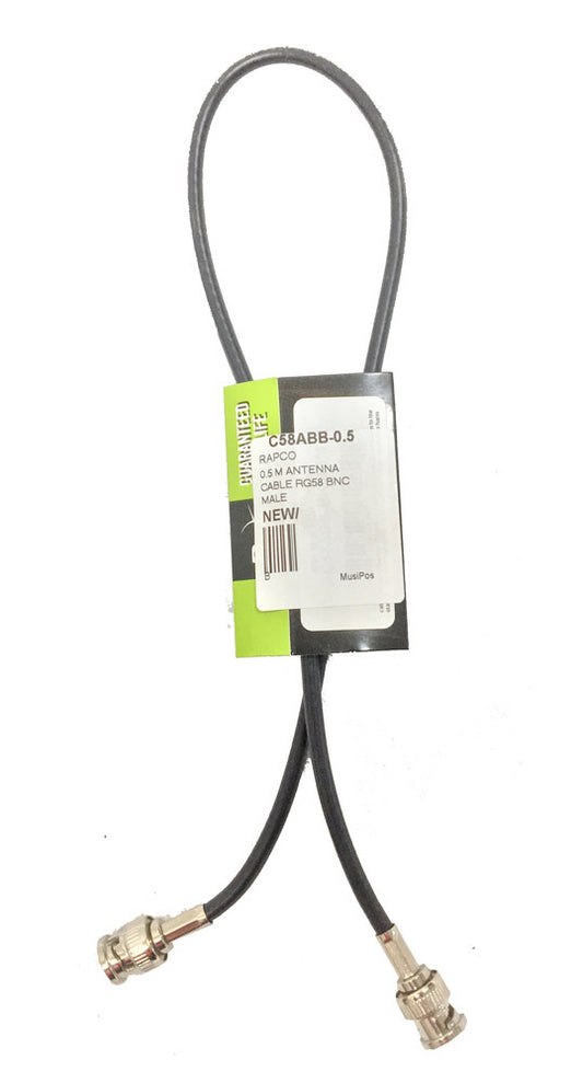 RAPCO 0.5 M Antenna Cable Rg58 Bnc Male