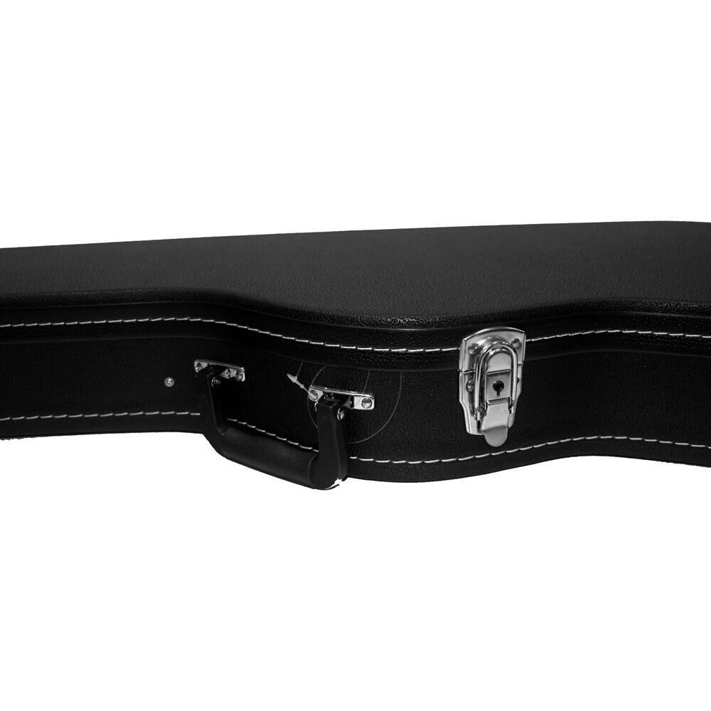 FZONE Wooden Electric Guitar Case Black with Flat Edge — view 5