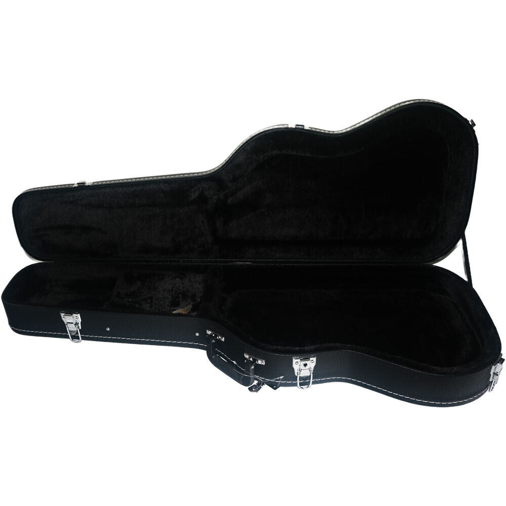 FZONE Wooden Electric Guitar Case Black with Flat Edge — view 3