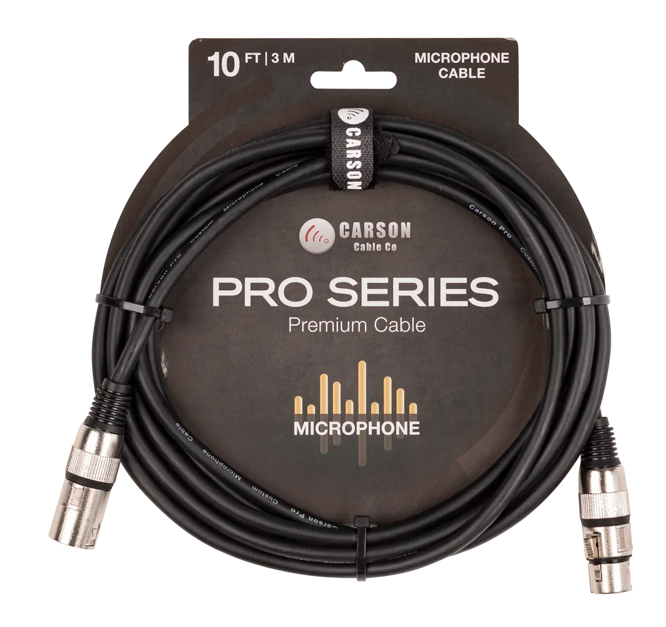 Carson Cable Co 10ft XLR Male to Female Microphone Cable