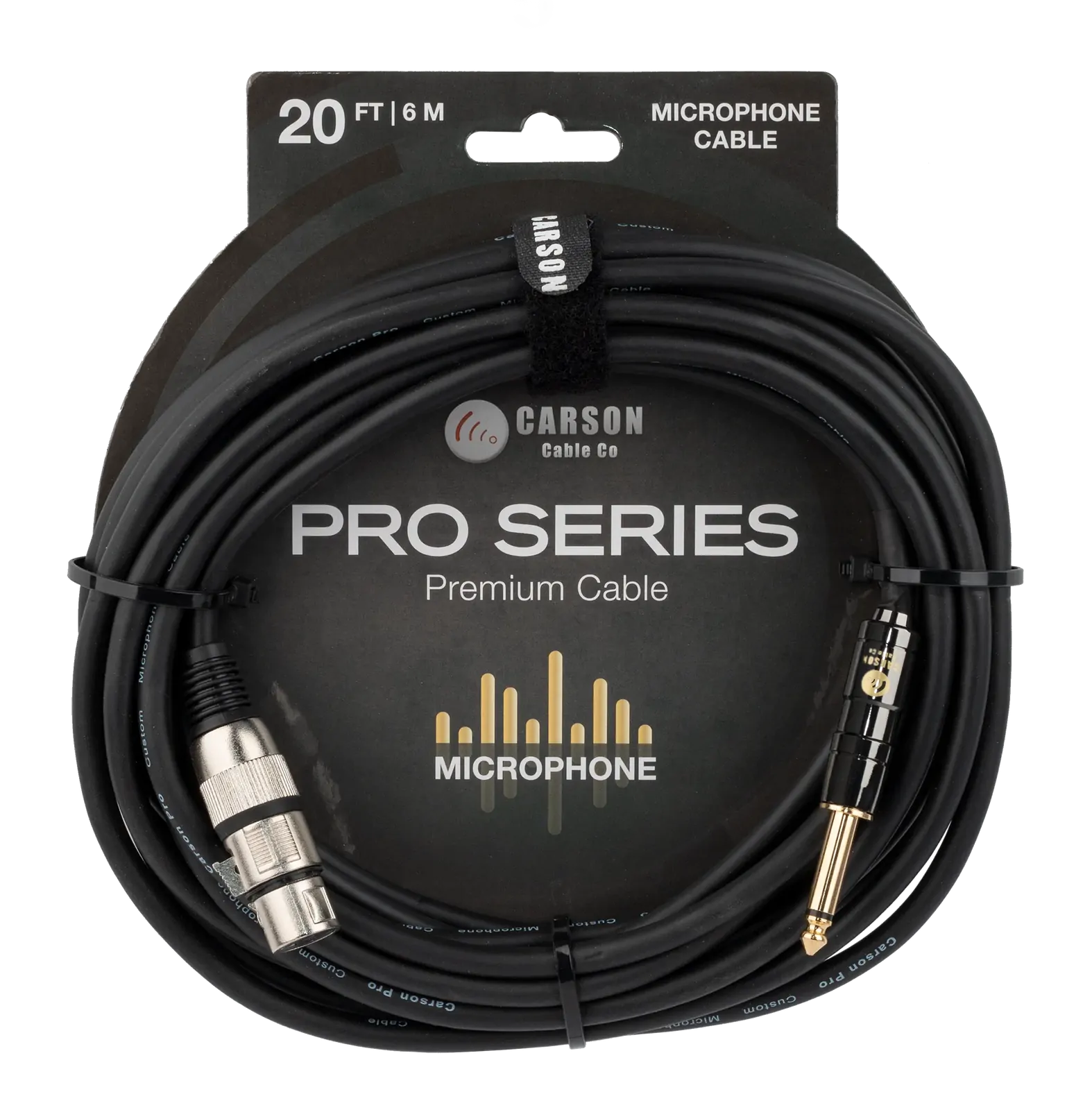 Carson Cable Co Pro Series 20 FT Microphone Cable Female XLR to Male Jack