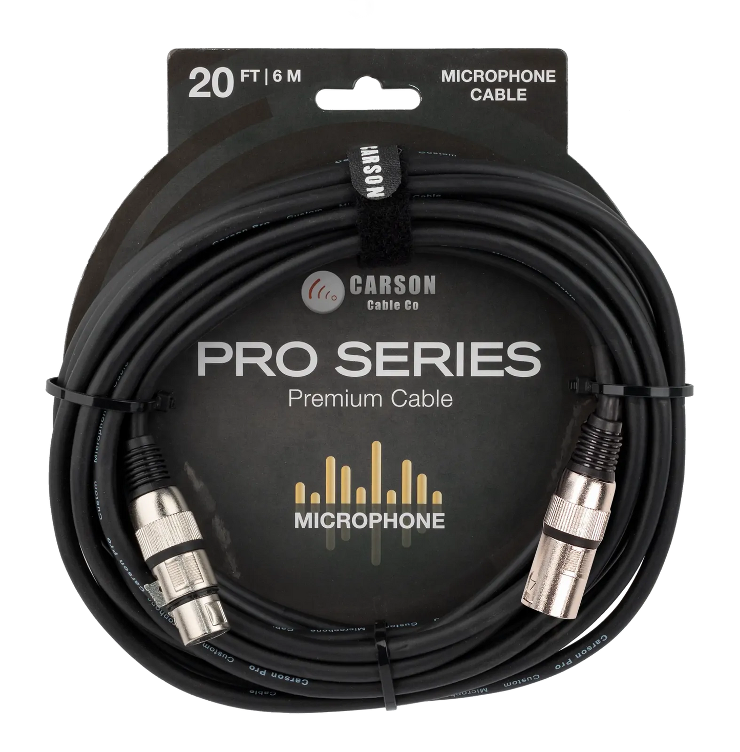 Carson Cable Co Pro 20 FT Microphone Cable Female XLR to Male XLR