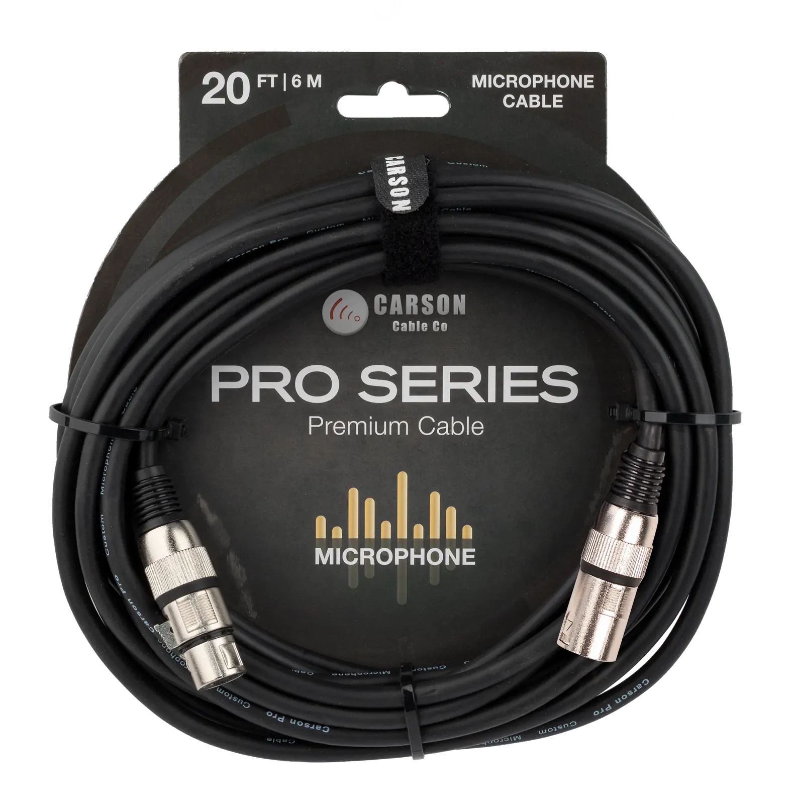Carson Cable Co Pro 20 FT Microphone Cable Female XLR to Male XLR
