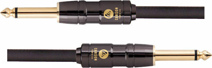CARSON - Pro 1 Foot Patch Cable, 2 x Straight Jack Plugs  Black, Lead